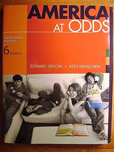 Stock image for America At Odds, INSTRUCTORS EDITION 6TH EDITION for sale by Better World Books