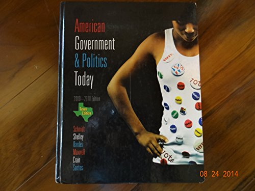 Imagen de archivo de American Government and Politics Today - Texas Edition, 2009-2010 a la venta por HPB-Red