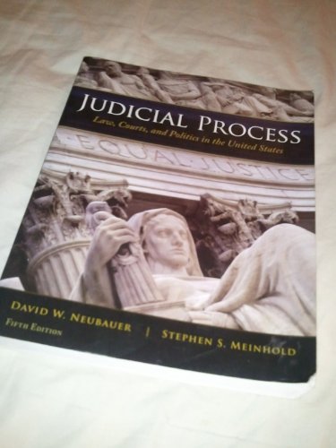Beispielbild fr Judicial Process: Law, Courts, and Politics in the United States zum Verkauf von ThriftBooks-Dallas