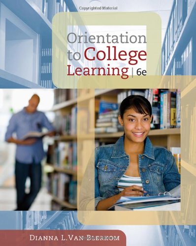 Orientation to College Learning (9780495570547) by Van Blerkom, Dianna L.