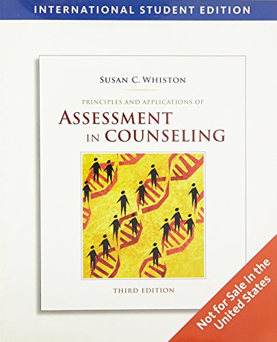 Beispielbild fr Principles and Applications of Assessment in Counseling zum Verkauf von Anybook.com