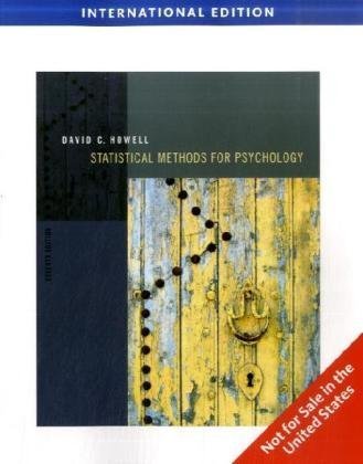 Imagen de archivo de Statistical Methods for Psychology, International Edition a la venta por WorldofBooks