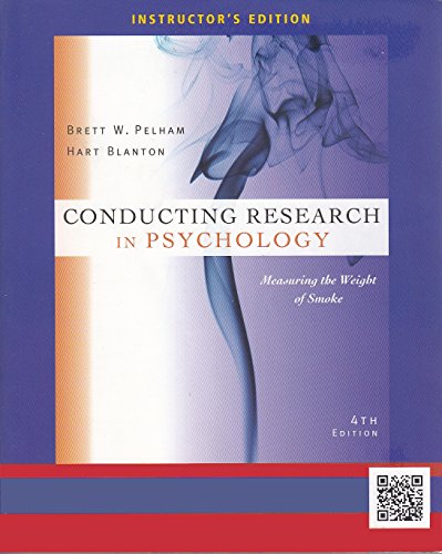 Stock image for Conducting Research in Psychology for sale by BookHolders