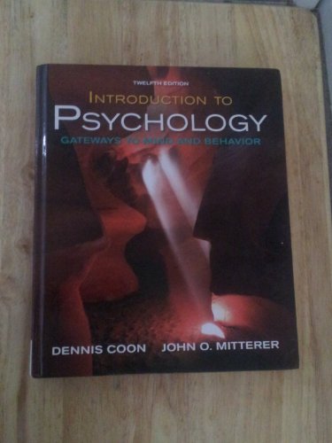 Imagen de archivo de Introduction to Psychology: Gateways to Mind and Behavior [With Concept Maps and Reviews] a la venta por ThriftBooks-Atlanta