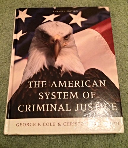 Beispielbild fr The American System of Criminal Justice zum Verkauf von BookHolders