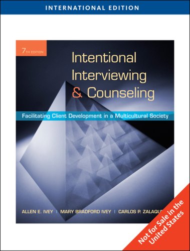 Beispielbild fr Intentional Interviewing and Counseling: Facilitating Client Development in a Multicultural Society zum Verkauf von Anybook.com