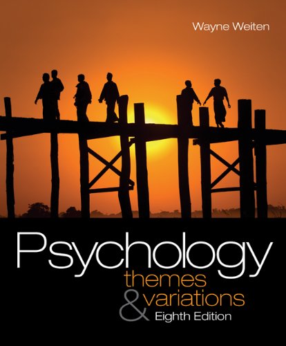 Imagen de archivo de Concept Charts for Weiten's Psychology: Themes and Variations, 8th a la venta por Wonder Book