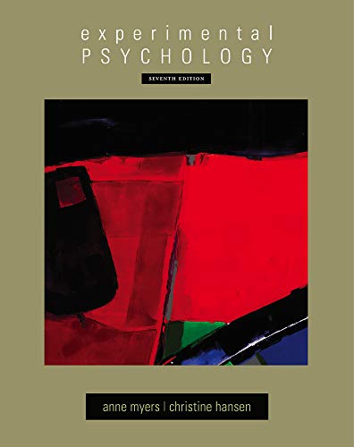 Stock image for Experimental Psychology (PSY 301 Introduction to Experimental Psychology) for sale by HPB-Red