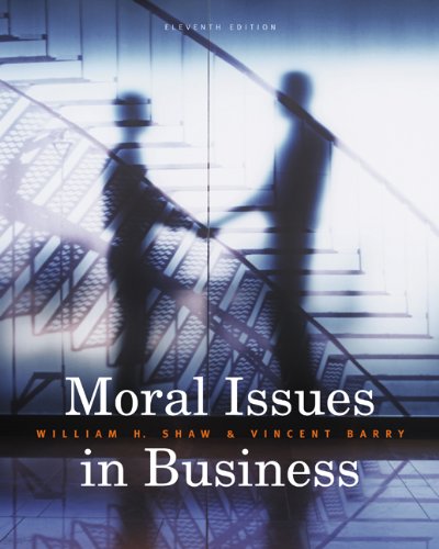 Beispielbild fr Moral Issues in Business zum Verkauf von Your Online Bookstore