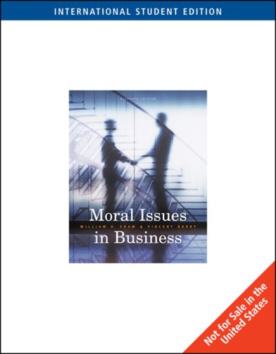 Stock image for Moral Issues in Business (International Edition) for sale by ThriftBooks-Dallas