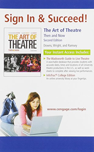 Guide to Live Theatre: The Art of Theatre Printed Access Card (9780495793311) by Downs, William Missouri; Wright; Ramsey, Erik