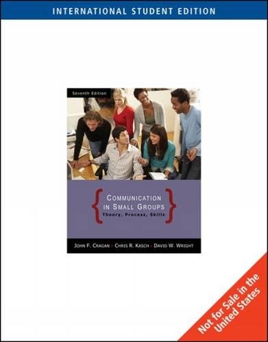 Stock image for Communication In Small Groups, International Edition, 7Th Edition for sale by Basi6 International