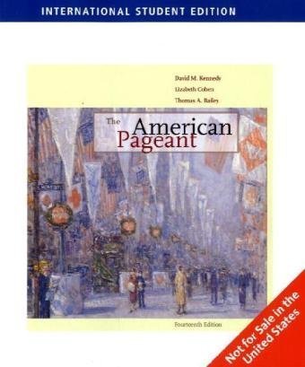 Beispielbild fr The American Pageant, International Edition zum Verkauf von Ammareal