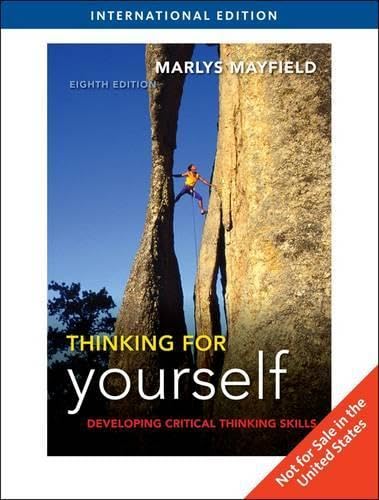 Imagen de archivo de Thinking for Yourself a la venta por Better World Books Ltd