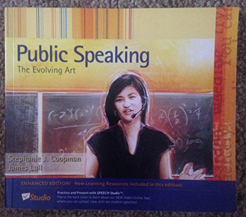 Imagen de archivo de Public Speaking: The Evolving Art, Enhanced Edition (with Resource Center, Enhanced eBook, Web Site, Interactive Video, Audio Study Tool, InfoTrac 1-Semester Printed Access Card) a la venta por HPB-Red