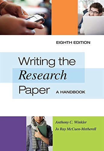 Stock image for Writing the Research Paper: A Handbook, Spiral bound Version for sale by One Planet Books