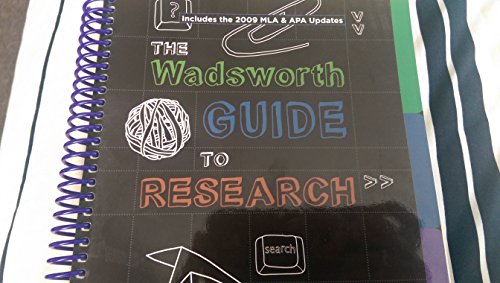 Stock image for Wadsworth Guide to Research 2009 for sale by Better World Books: West