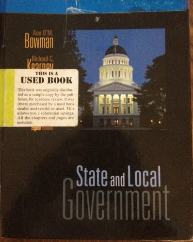 Stock image for State and Local Government for sale by Better World Books