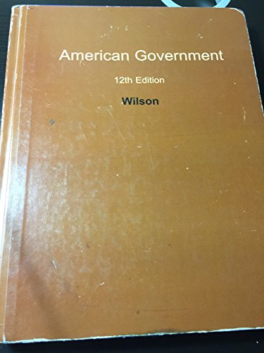 Beispielbild fr American Government : Institutions and Policies zum Verkauf von Better World Books