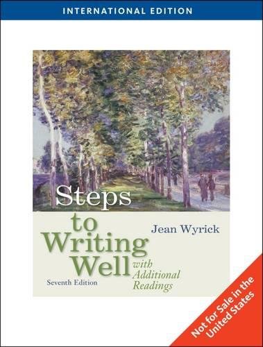 Stock image for Steps to Writing Well with Additional Readings (Seventh Edition) for sale by Books Puddle