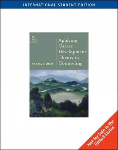 Imagen de archivo de Applying Career Development Theory to Counseling 5th Ed. (International Edition) a la venta por HPB-Red