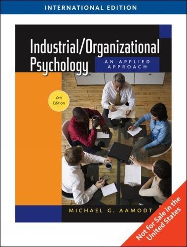Imagen de archivo de Industrial/Organizational Psychology a la venta por Better World Books: West