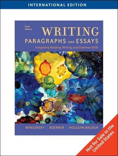 9780495809555: Writing Paragraphs and Essays, International Edition