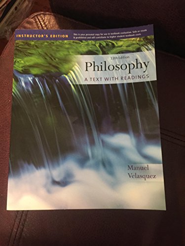 Stock image for philosophy a text with reading instructor edition for sale by Books From California