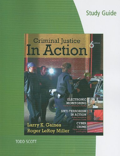 Beispielbild fr Study Guide for Gaines/Miller  s Criminal Justice in Action zum Verkauf von BooksRun