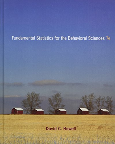 Beispielbild fr Fundamental Statistics for the Behavioral Sciences, 7th Edition zum Verkauf von BooksRun