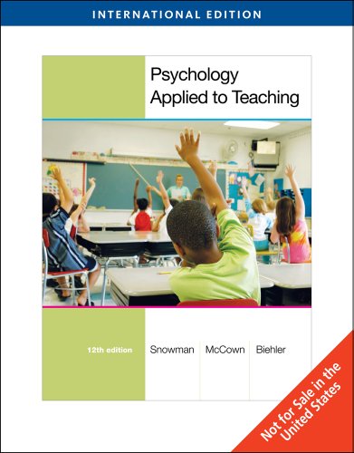 Beispielbild fr Psychology Applied to Teaching zum Verkauf von Better World Books Ltd