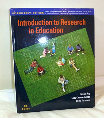 Stock image for Introduction to Research in Education (Instructor's Edition) for sale by BookHolders
