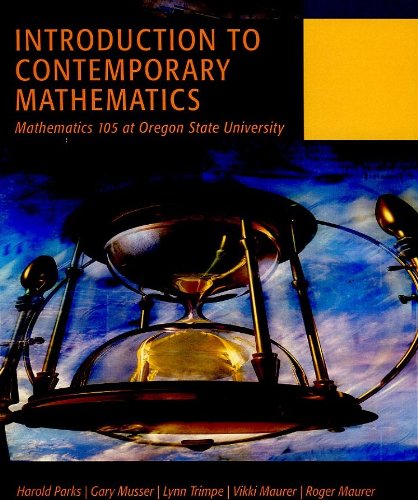 Stock image for Introduction to Contemporary Mathematics/mathematics 105 At Oregon State University for sale by Irish Booksellers