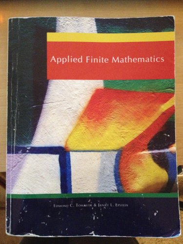 9780495839606: Applied Finite Mathematics (Custom Edition) Edition: Reprint