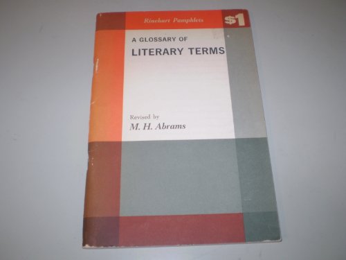 Imagen de archivo de A Glossary of Literary Terms a la venta por BooksRun