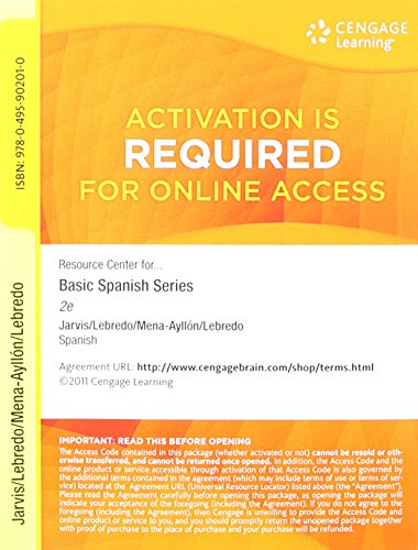 9780495902010: Resource Center 24-Months Printed Access Card for Jarvis' Basic Spanish: The Basic Spanish Series