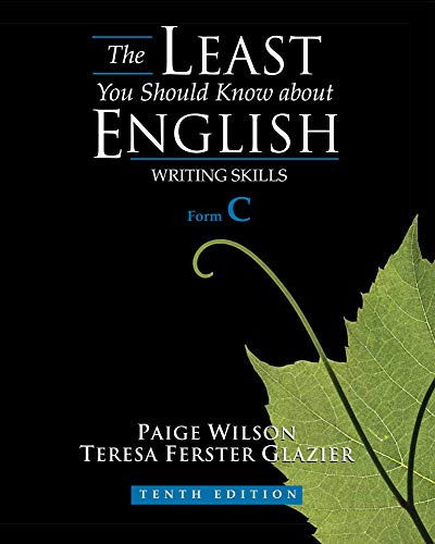 Beispielbild fr The Least You Should Know about English : Writing Skills, Form C zum Verkauf von Better World Books