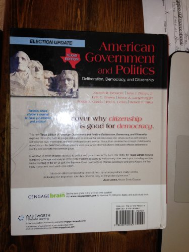 Beispielbild fr American Government and Politics: Deliberation, Democracy and Citizenship, Texas Edition zum Verkauf von HPB-Red