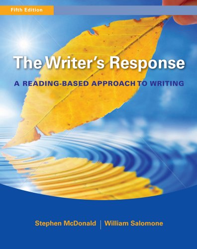 Beispielbild fr The Writer's Response: A Reading-Based Approach to Writing zum Verkauf von ThriftBooks-Dallas