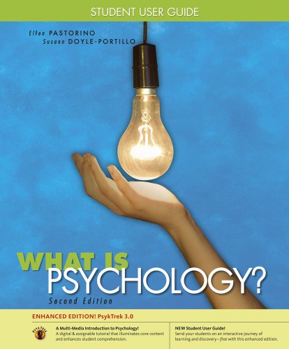 Imagen de archivo de Student User Guide with PsykTrek 3.0 Online Printed Access Card for Pastorino/Doyle-Portillo's What is Psychology? PsykTrek Updated Edition, 2nd a la venta por SecondSale