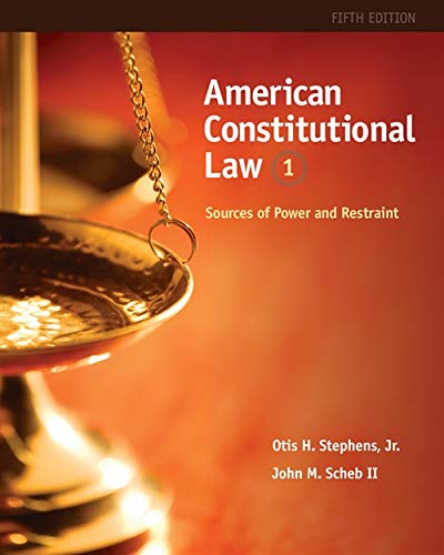 Imagen de archivo de American Constitutional Law: Sources of Power and Restraint, Volume I a la venta por Friends of  Pima County Public Library