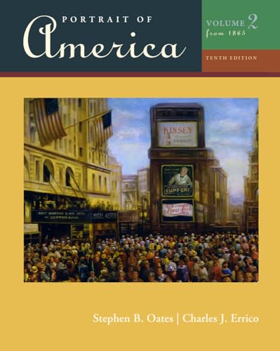 Portrait of America, Volume II (9780495914990) by Oates, Stephen; Errico, Charles J.