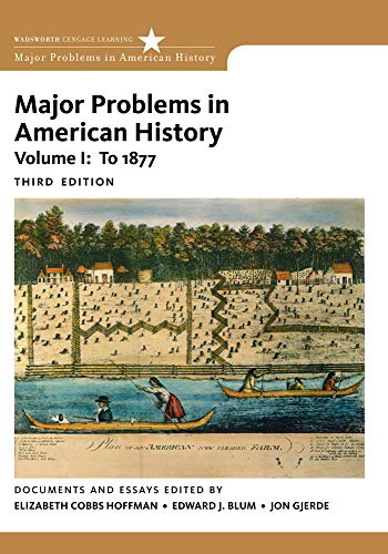 Beispielbild fr Major Problems in American History, Volume I (Major Problems in American History Series) zum Verkauf von SecondSale