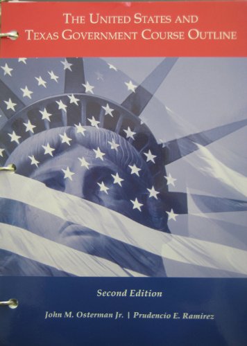 Imagen de archivo de The United States and Texas Government Course Outline a la venta por Bulrushed Books