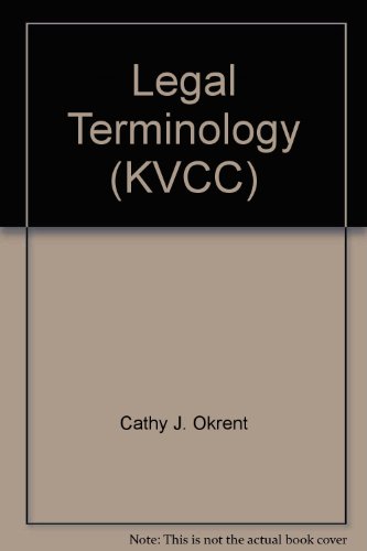 9780495980599: Legal Terminology (KVCC)