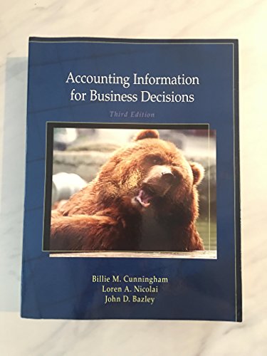 Imagen de archivo de Accounting Information for Business Decisions, 3rd edition a la venta por SecondSale