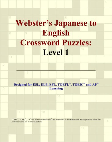 Stock image for Webster's Japanese to English Crossword Puzzles: Level 1 for sale by HPB-Ruby