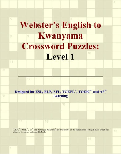 Webster's English to Kwanyama Crossword Puzzles: Level 1 - Philip M. Parker