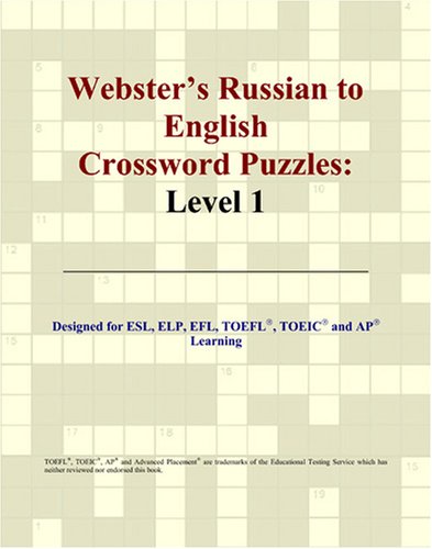 Beispielbild fr Webster's Russian to English Crossword Puzzles: Level 1 zum Verkauf von Wonder Book