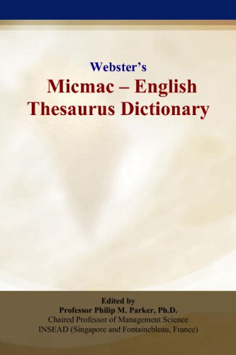Stock image for Webster?s Micmac - English Thesaurus Dictionary for sale by Books Unplugged